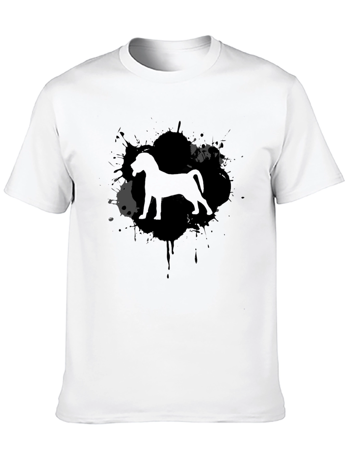 Dog Breed Silhouette Black T-Shirt