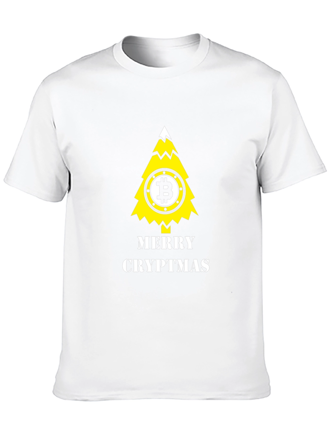 Merry Cryptmas Bitcoin Tree Black T-Shirt