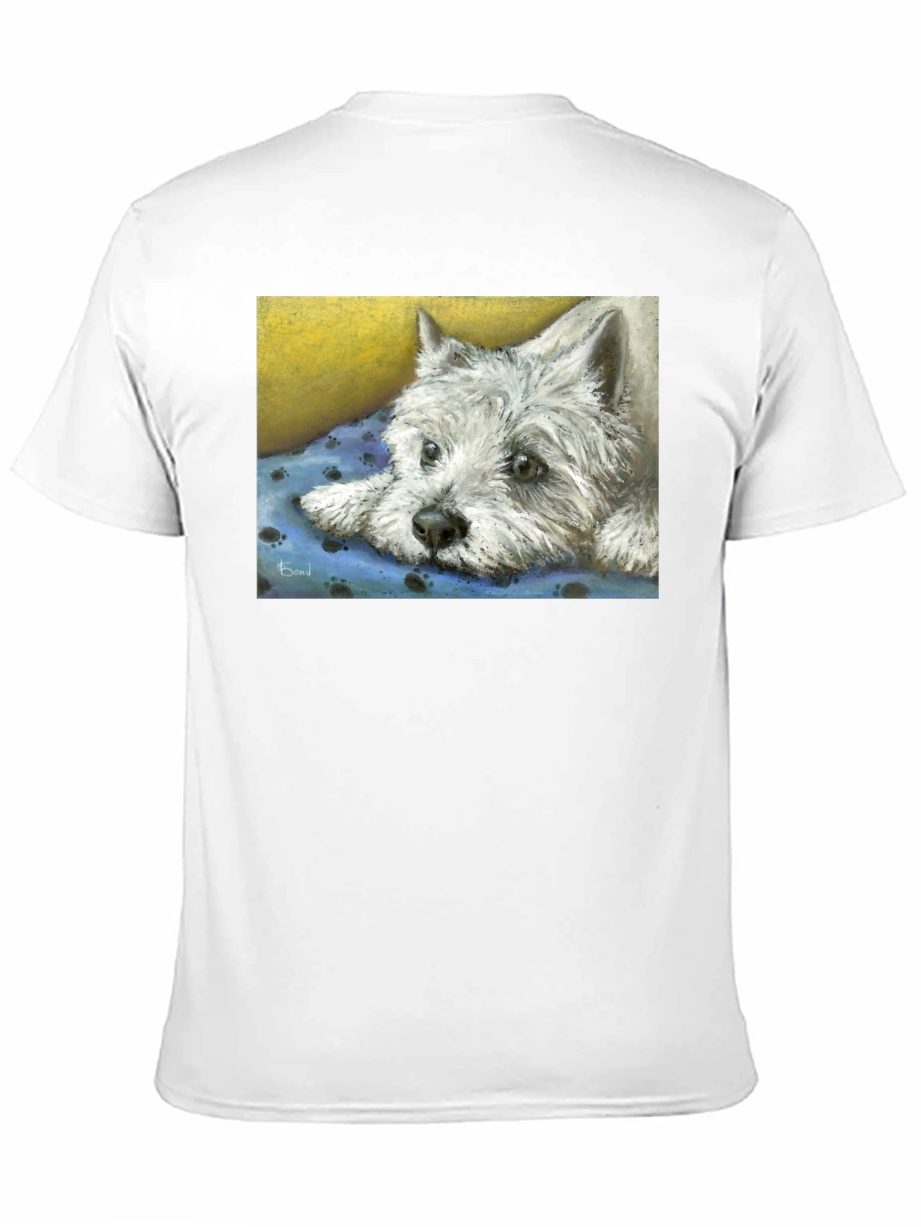 Westie Dog Print Black T-Shirt