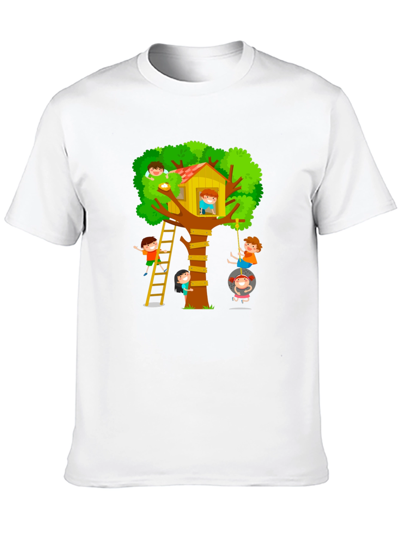 Fun Treehouse Kids Graphic Black T-Shirt