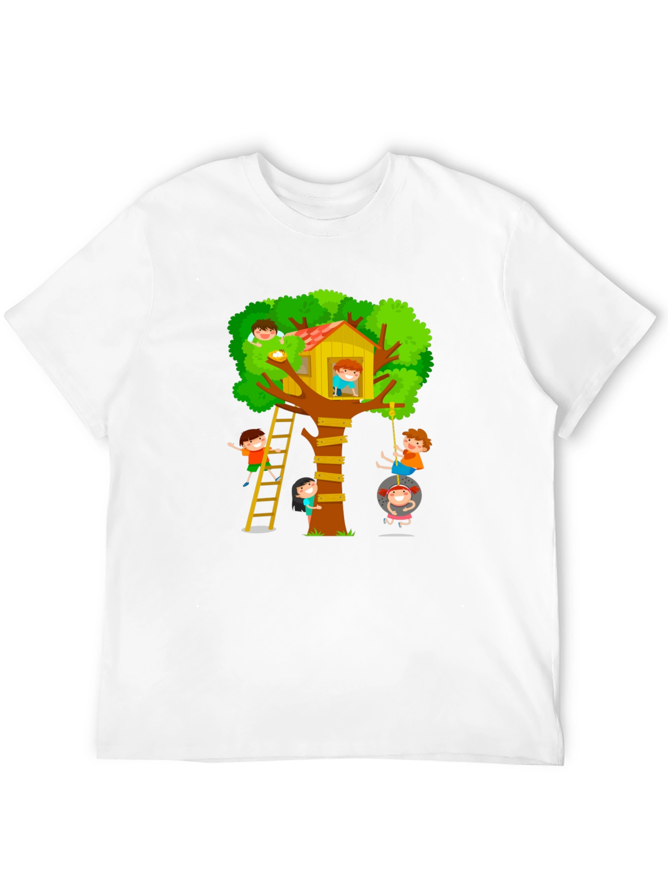 Fun Treehouse Kids Graphic Black T-Shirt
