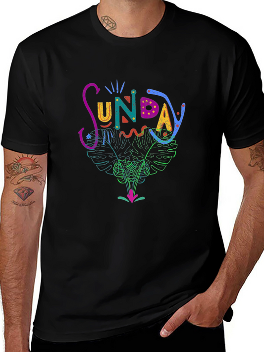 Sunday Graphic Print T-Shirt - Casual Stylish