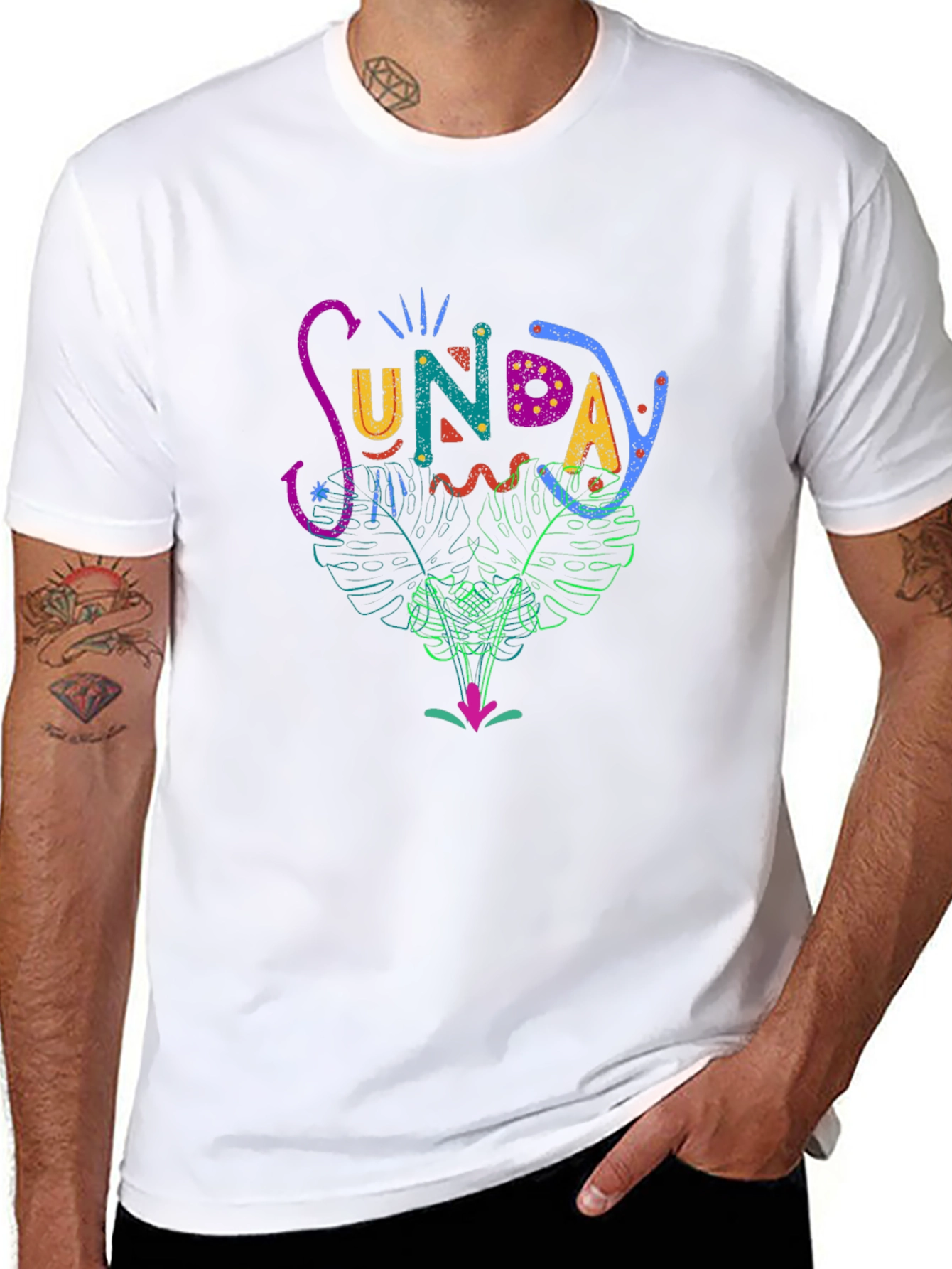 Sunday Graphic Print T-Shirt - Casual Stylish