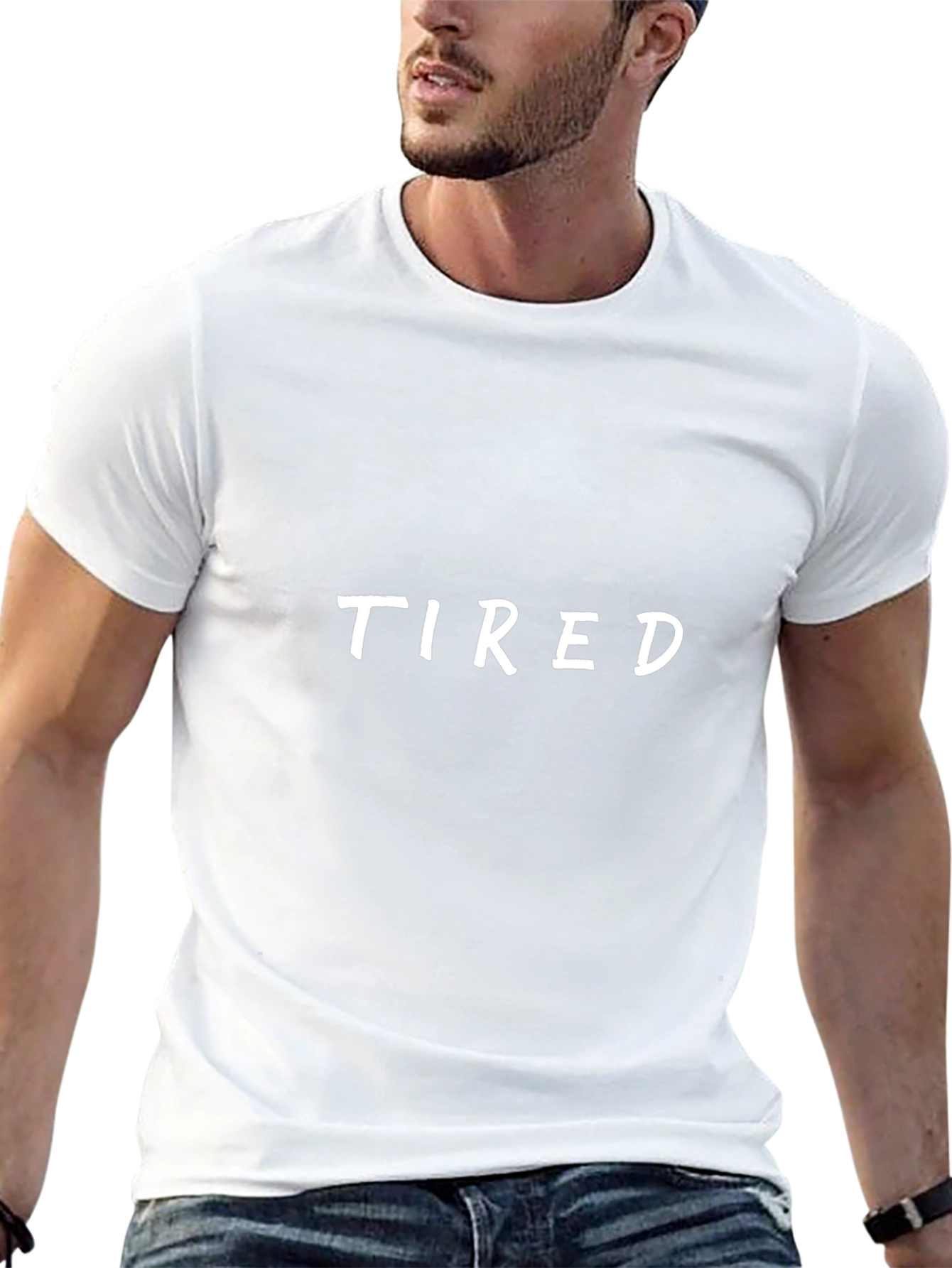 Tired Graphic Tee - Black Short Sleeve Shirt