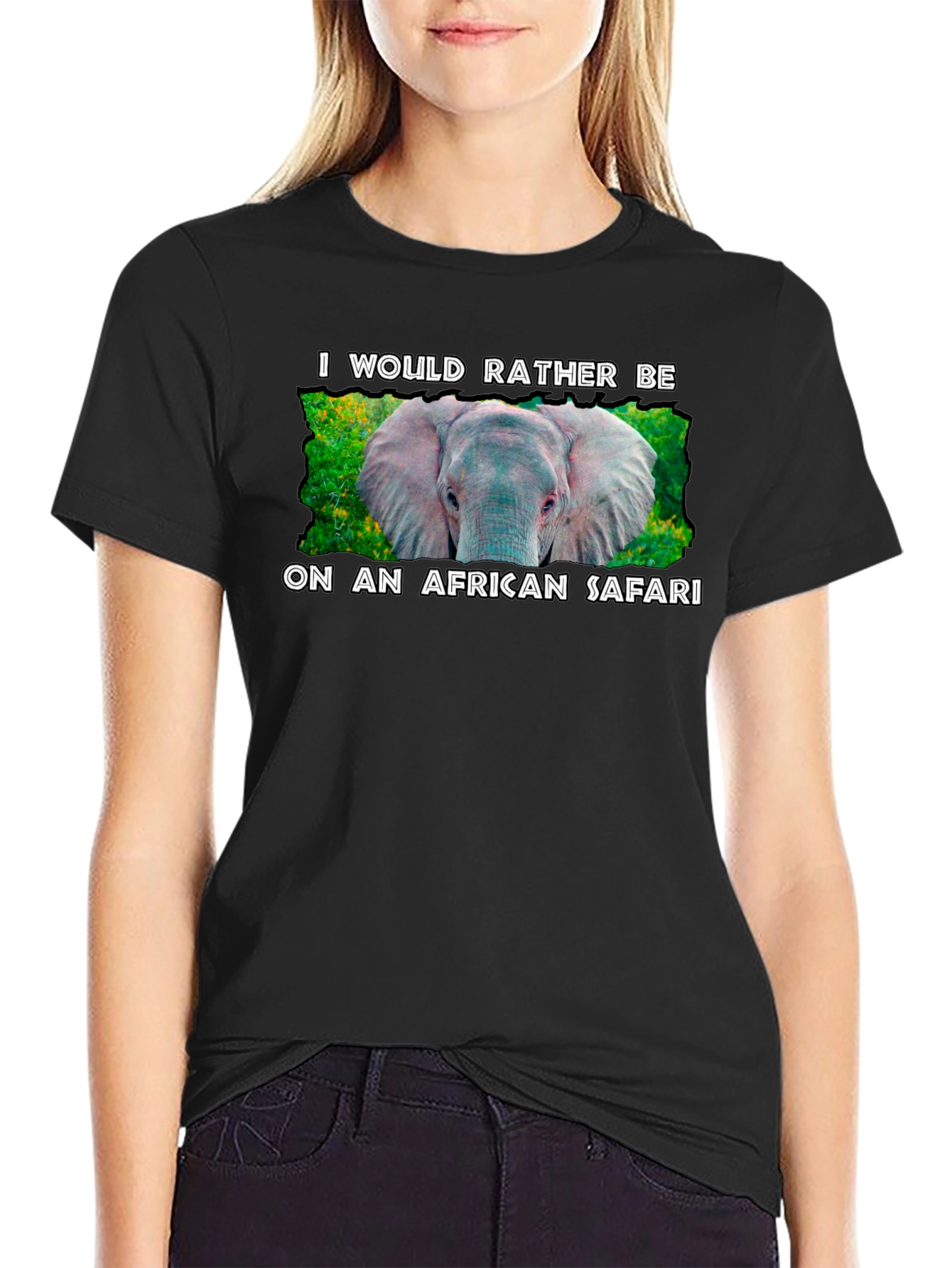 African Safari Elephant Graphic Tee