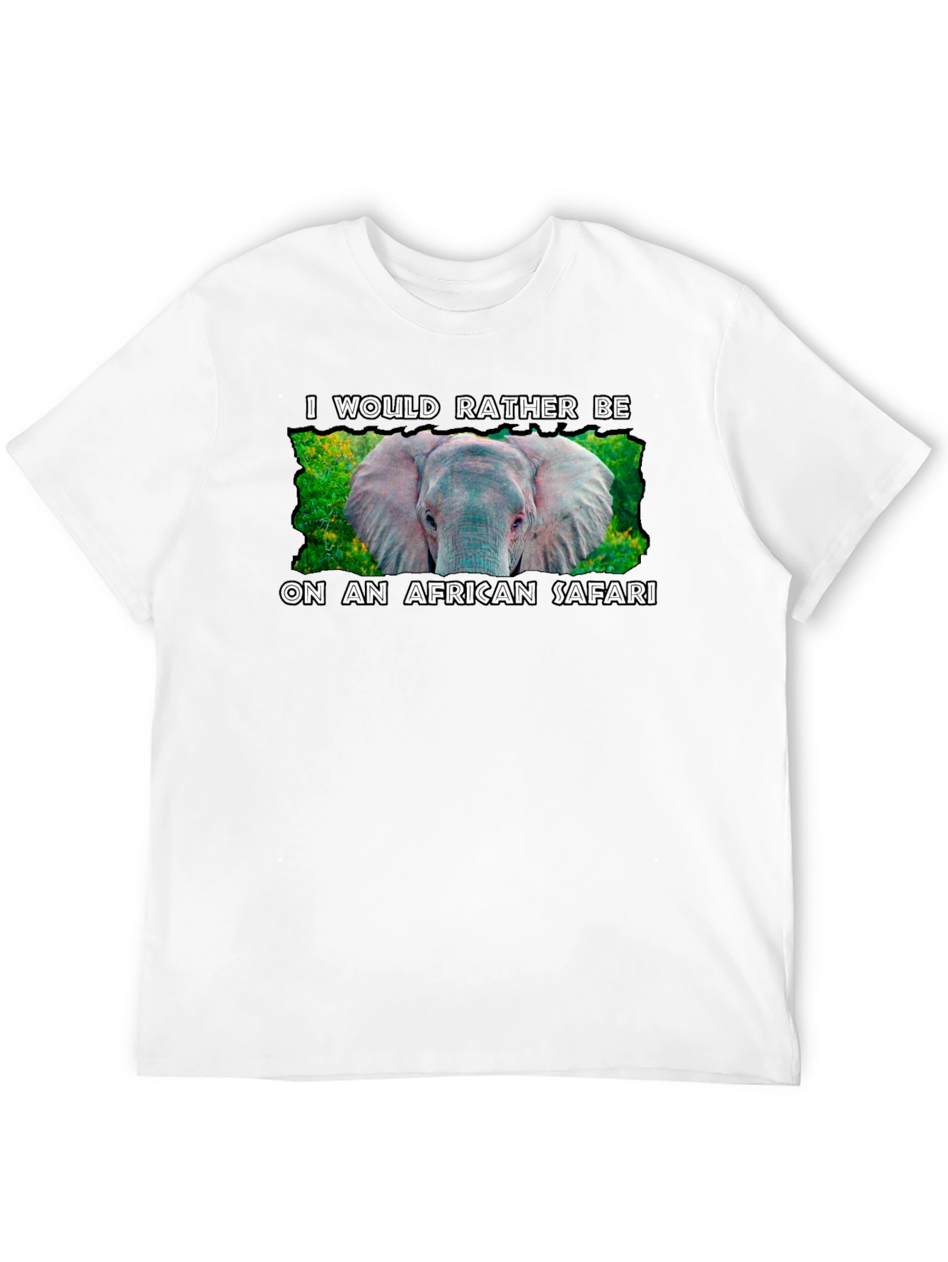 African Safari Elephant Graphic Tee