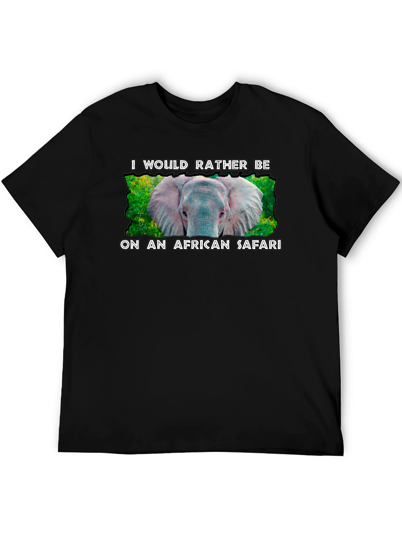 African Safari Elephant Graphic Tee
