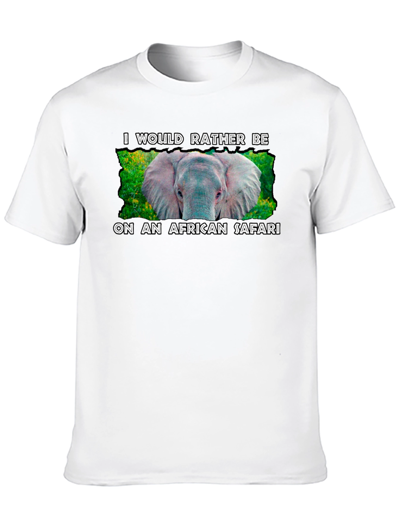 African Safari Elephant Graphic Tee