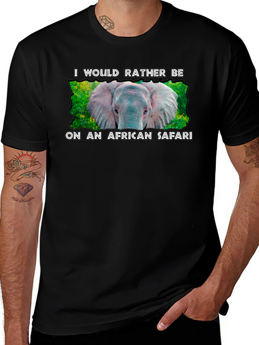 African Safari Elephant Graphic Tee