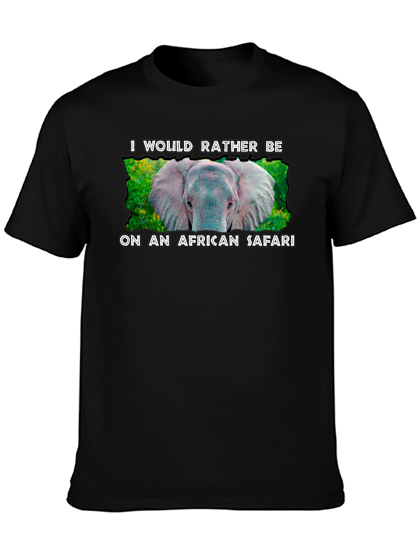 African Safari Elephant Graphic Tee
