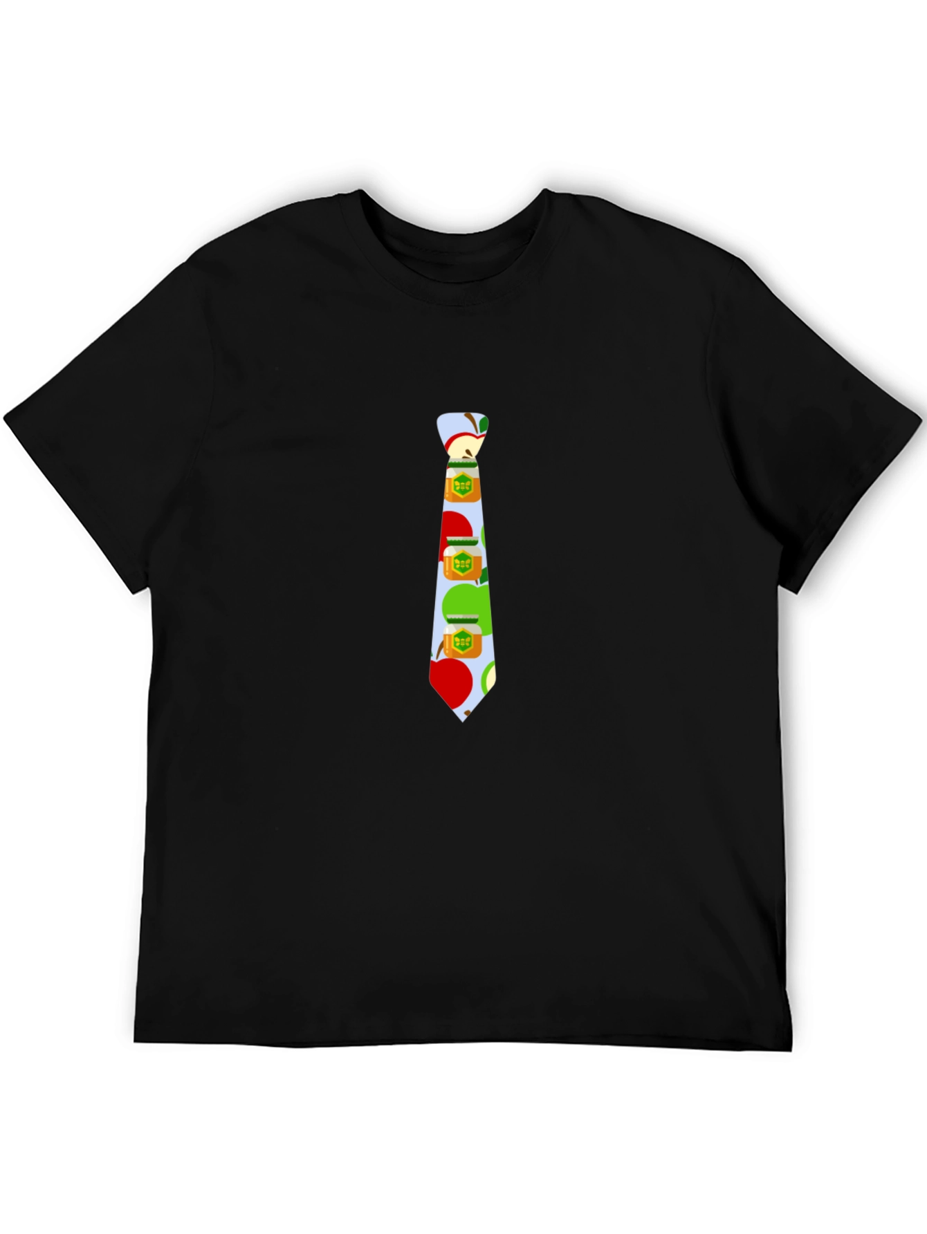 Novelty Apple Tie Graphic T-Shirt