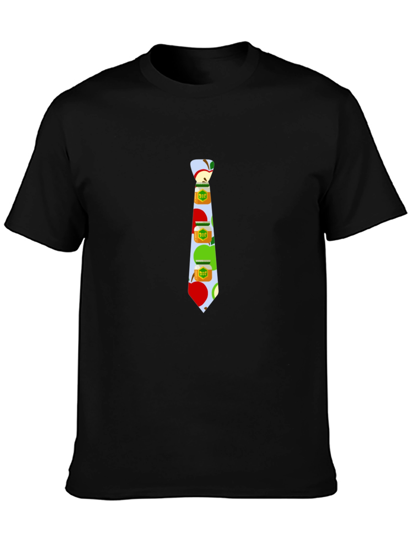 Novelty Apple Tie Graphic T-Shirt
