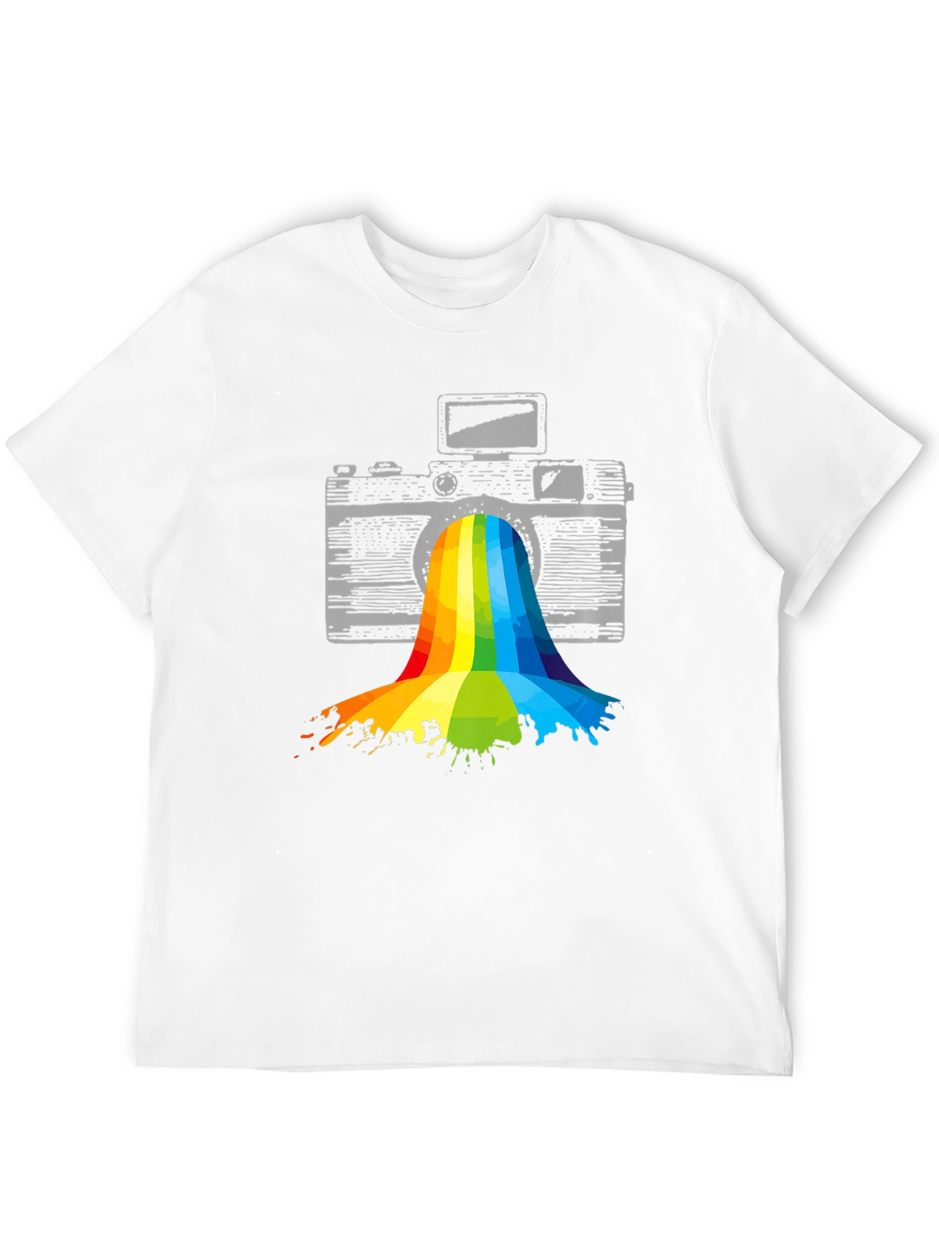 Retro Camera Rainbow T-Shirt