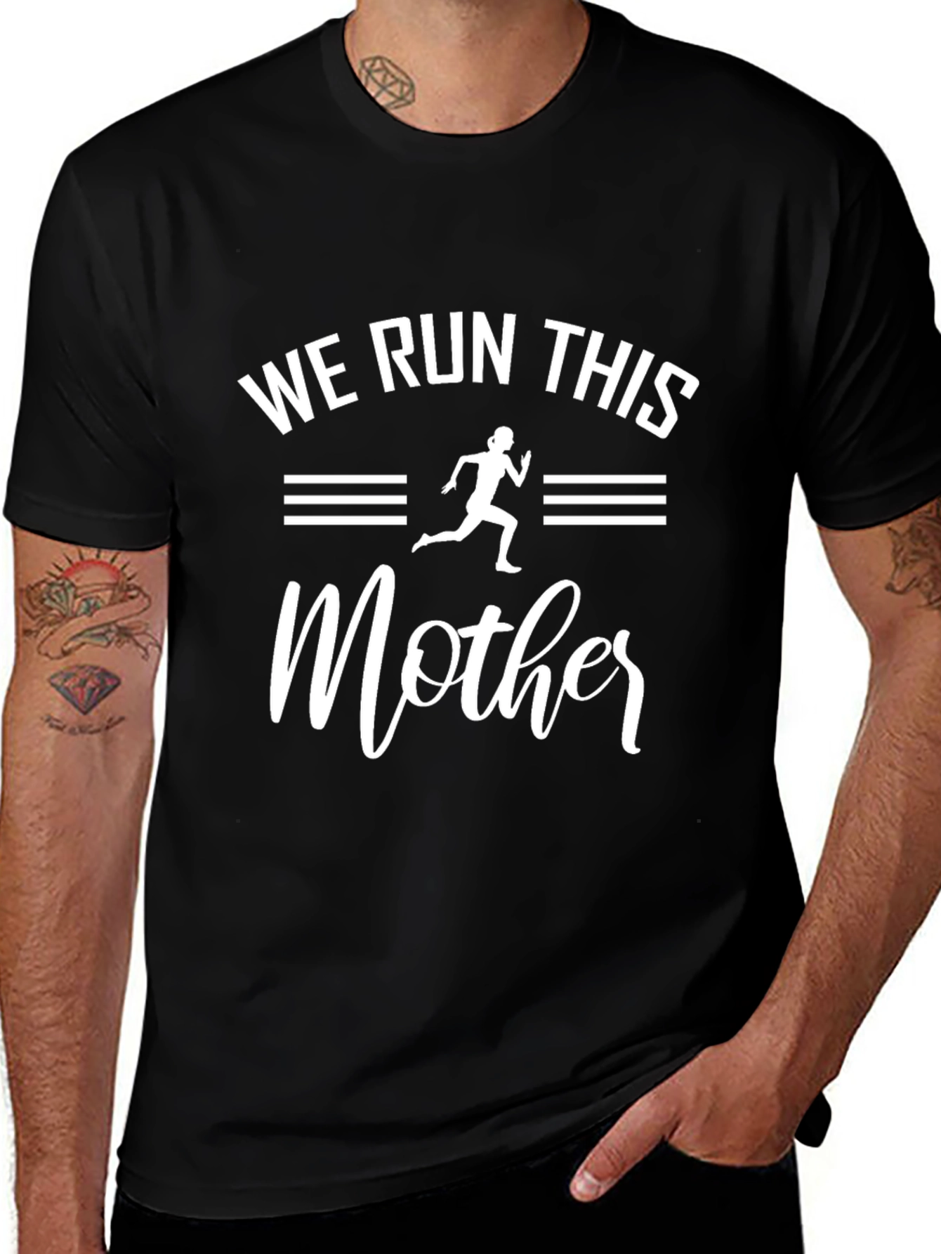 We Run This Mother Black Graphic T-Shirt