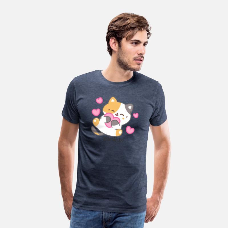 Calico cat holding a pink heart