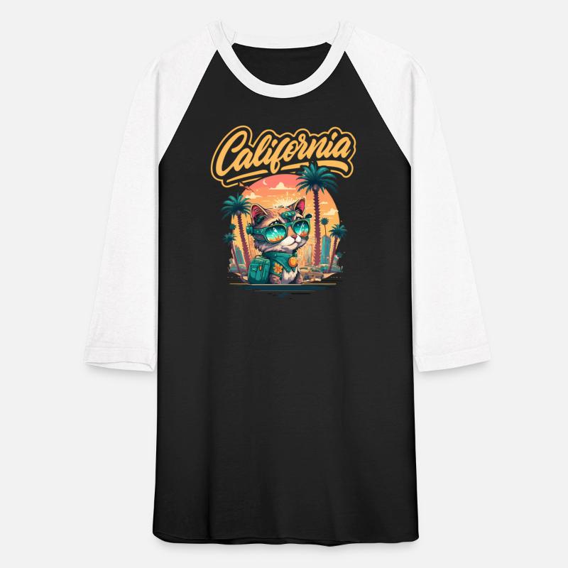 California Stylish Cat In Beach Summer