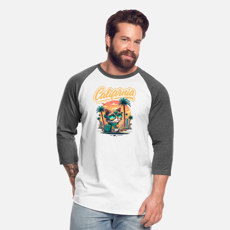 California Stylish Cat In Beach Summer
