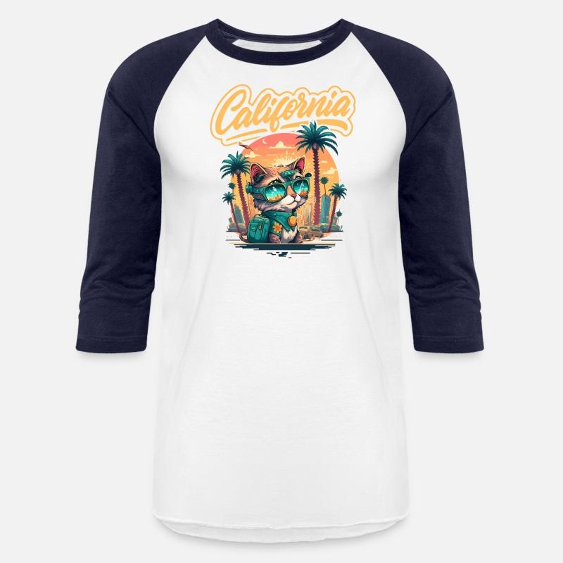 California Stylish Cat In Beach Summer
