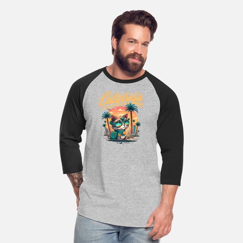 California Stylish Cat In Beach Summer