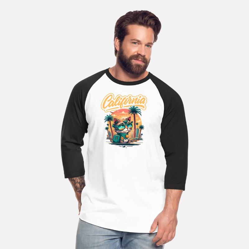 California Stylish Cat In Beach Summer