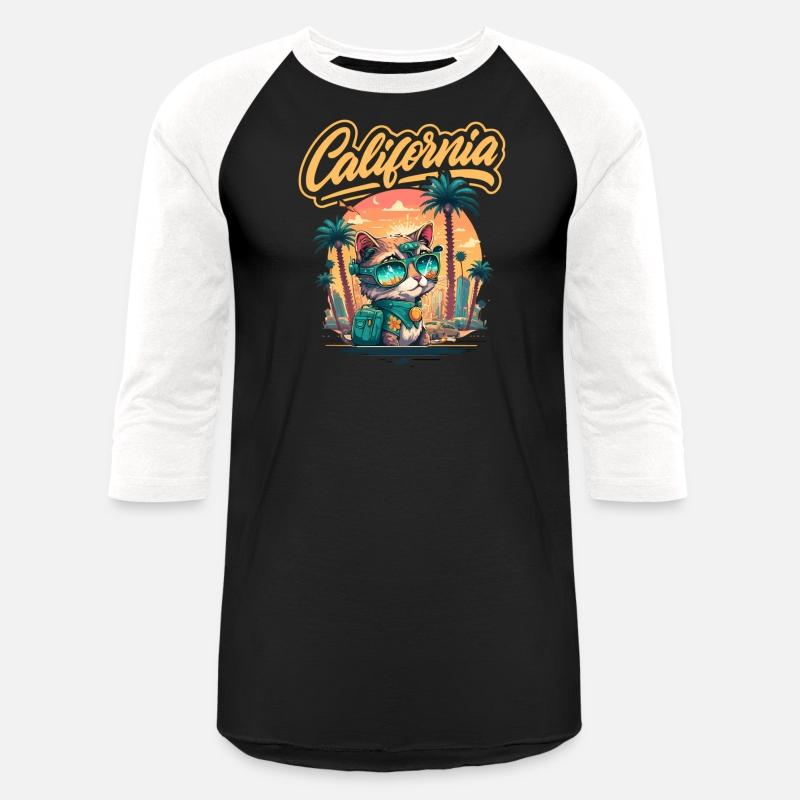 California Stylish Cat In Beach Summer