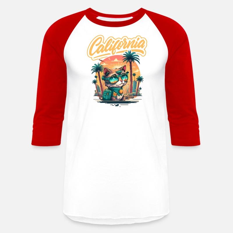 California Stylish Cat In Beach Summer