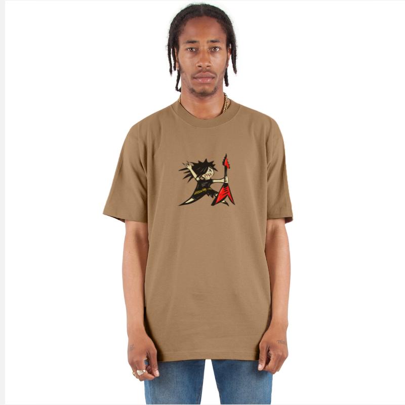Cartoon Rocker Guy Electric Guitar Metal