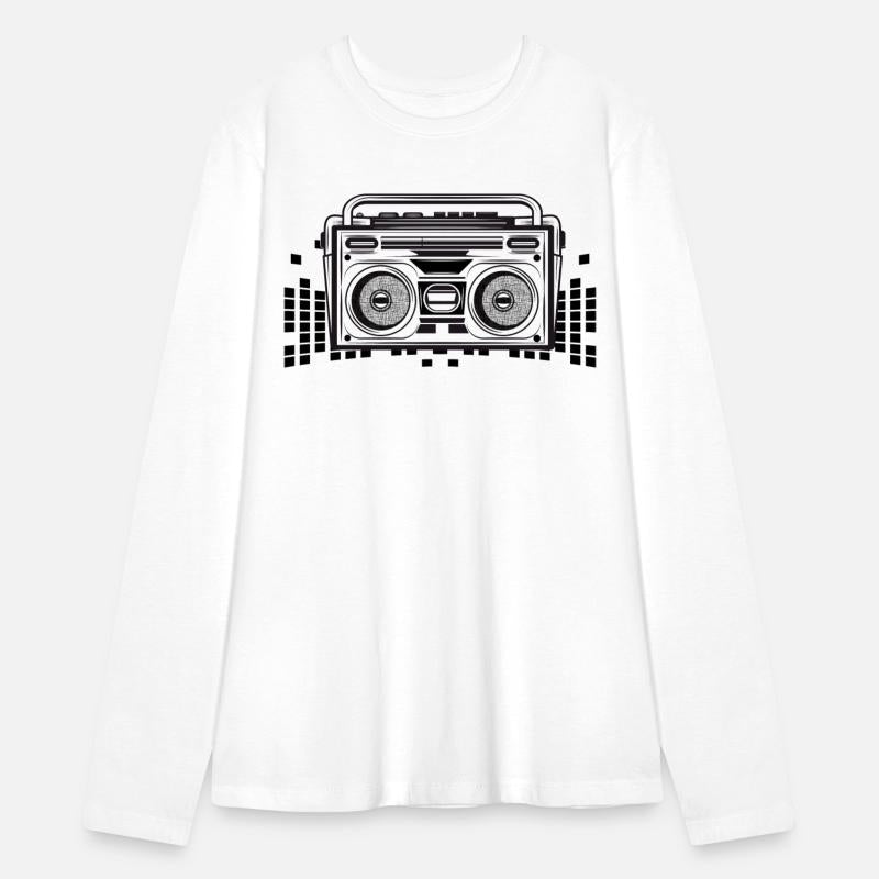 Cassette recorder in an 80s stencil look