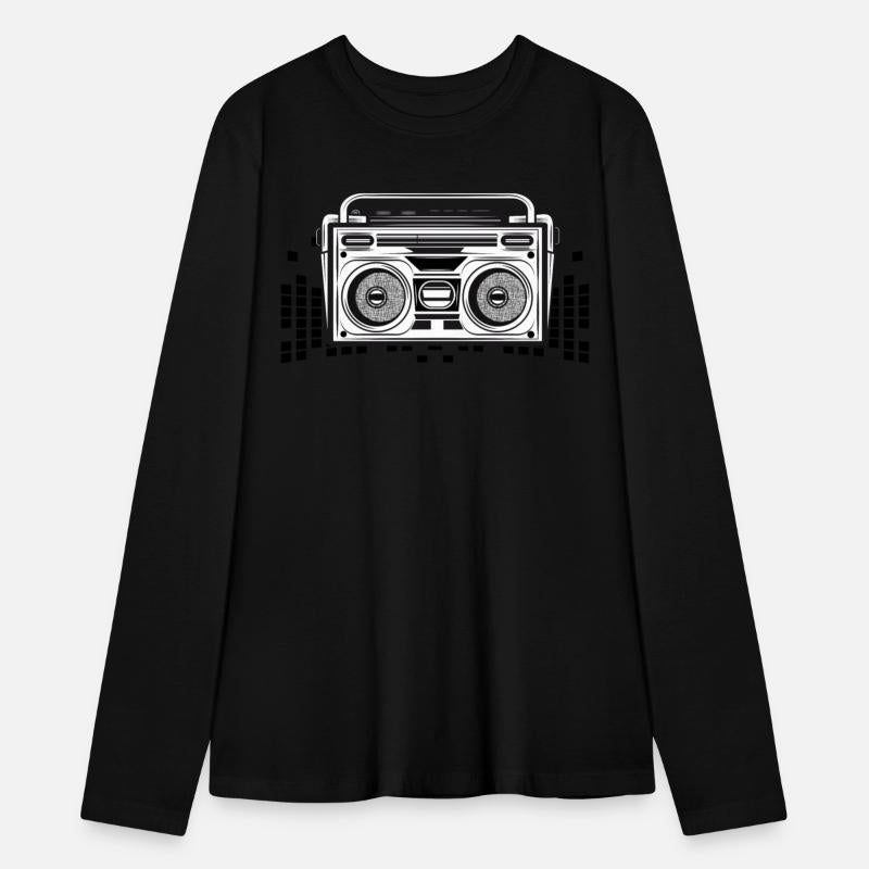 Cassette recorder in an 80s stencil look