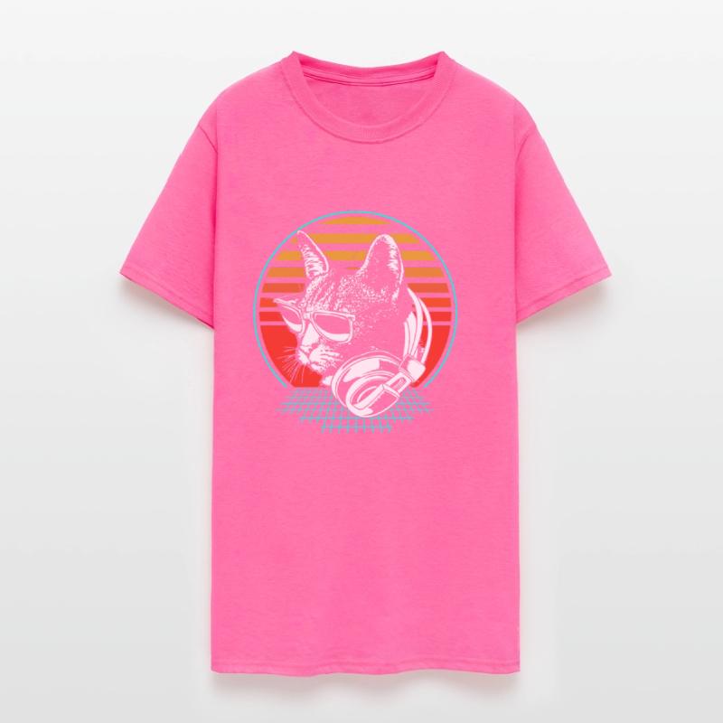 Cat Dj Techno House Edm Retro Rave Cat