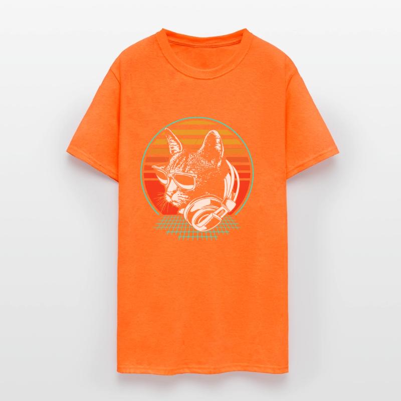 Cat Dj Techno House Edm Retro Rave Cat