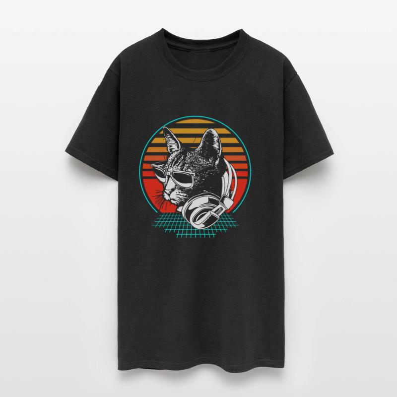 Cat Dj Techno House Edm Retro Rave Cat