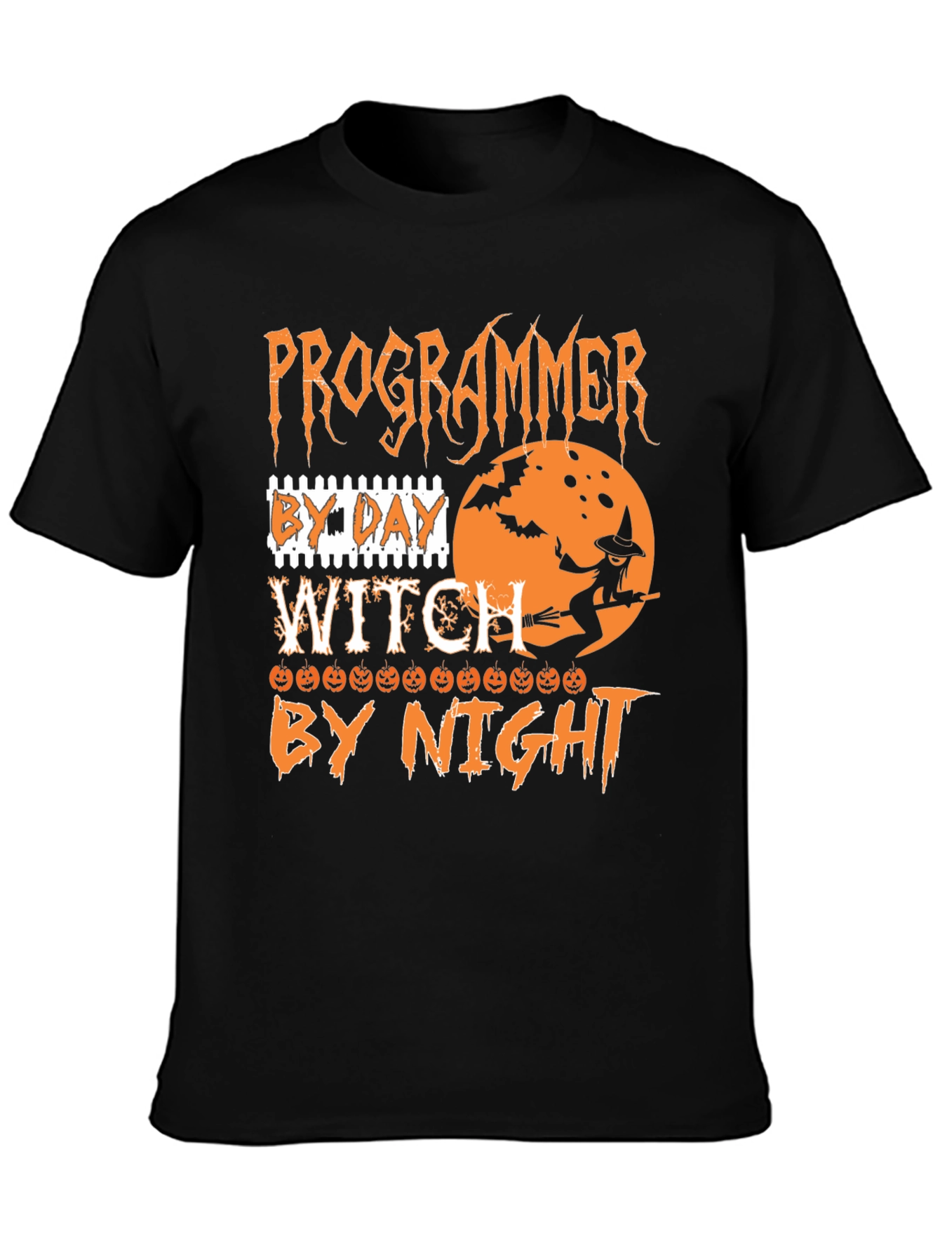 Programmer by Day Witch by Night Halloween T-Shirt