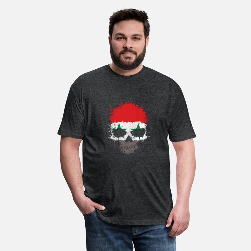 Chaotic Syrian Flag Splatter Skull You Want One