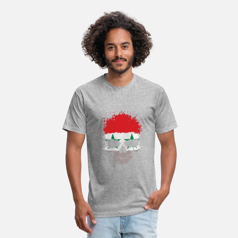 Chaotic Syrian Flag Splatter Skull You Want One
