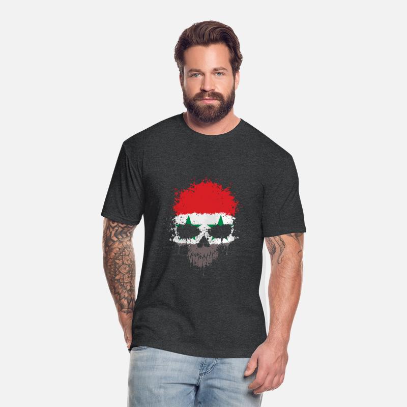Chaotic Syrian Flag Splatter Skull You Want One