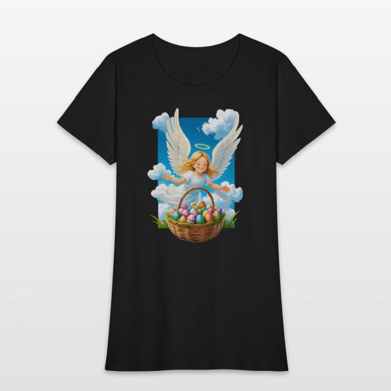 Charming & Joyful Easter Angel with Basket