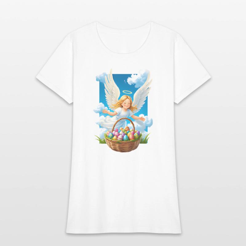 Charming & Joyful Easter Angel with Basket
