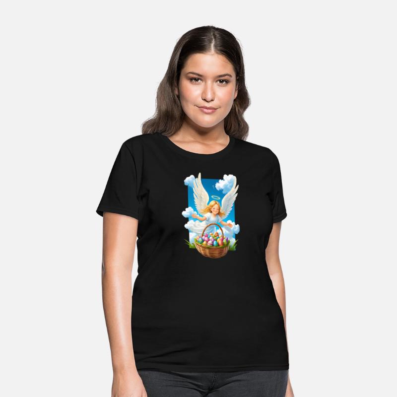 Charming & Joyful Easter Angel with Basket