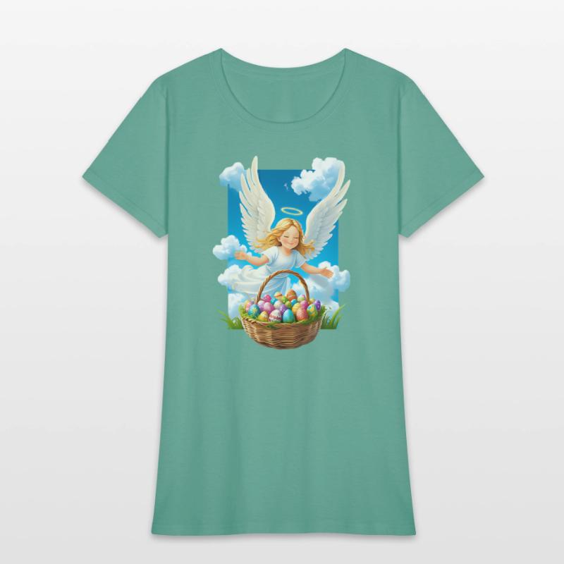 Charming & Joyful Easter Angel with Basket