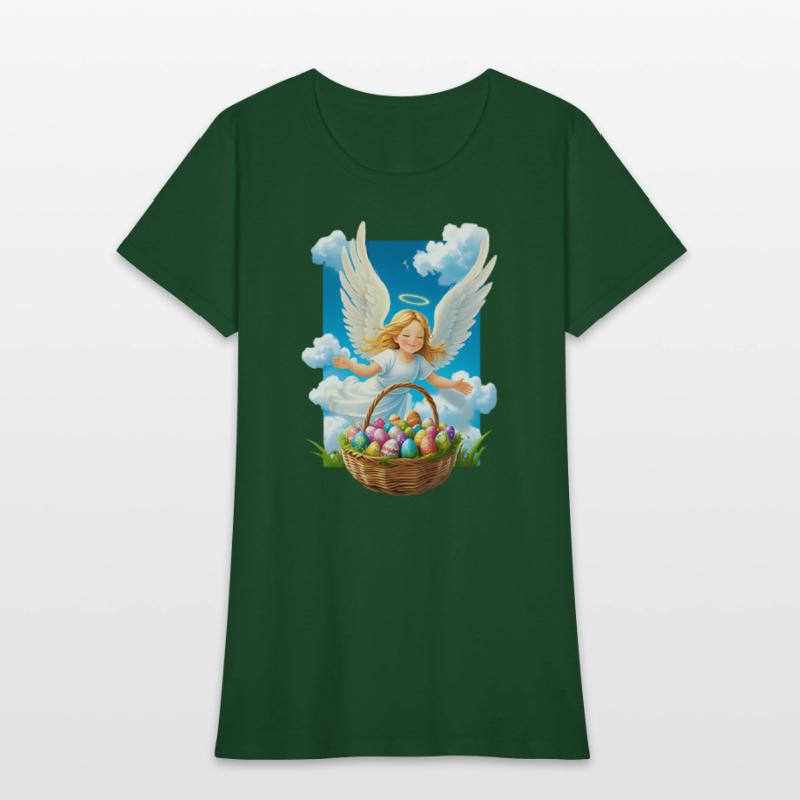 Charming & Joyful Easter Angel with Basket