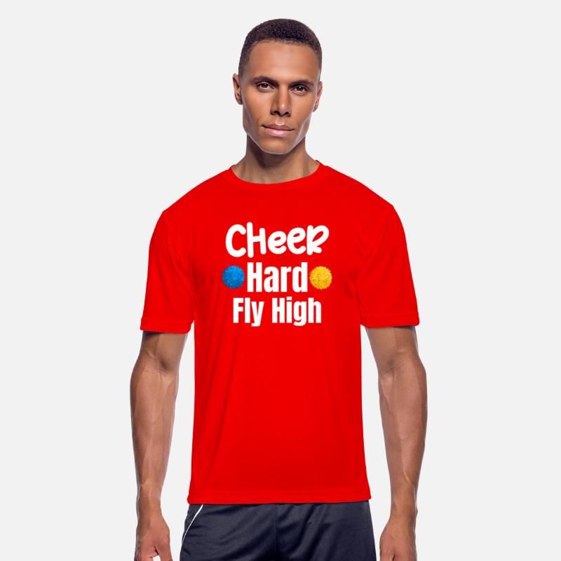 Cheer Hard Fly High Funny Flyer Football Backspot