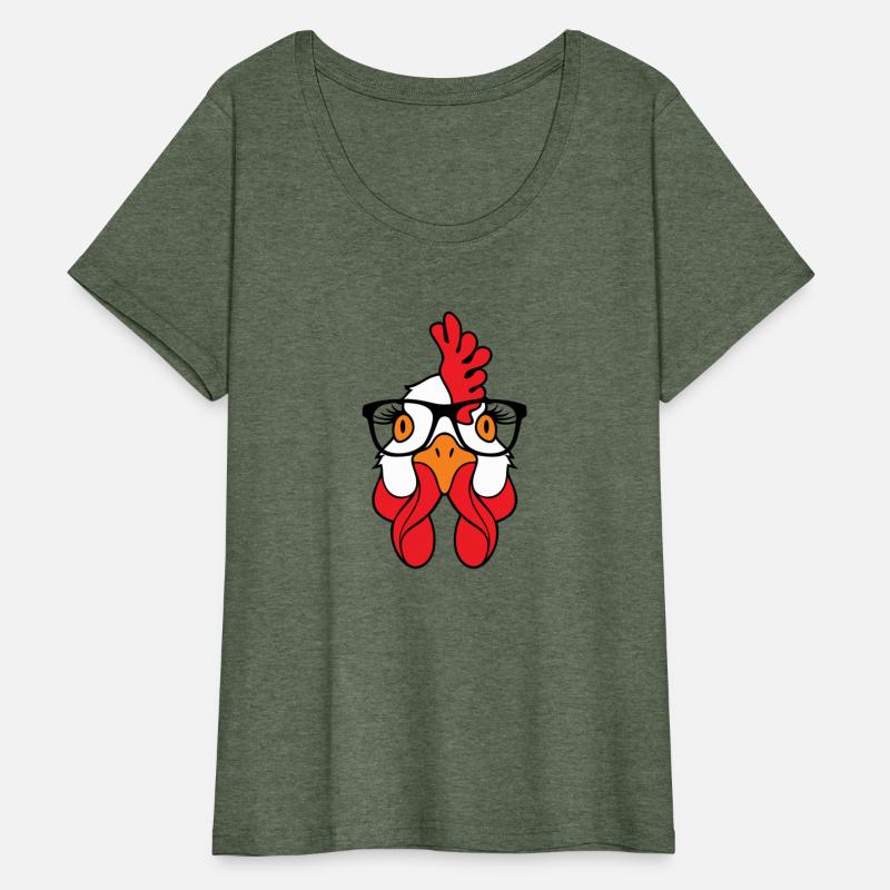 Chicken face with glasses