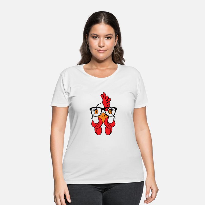 Chicken face with glasses