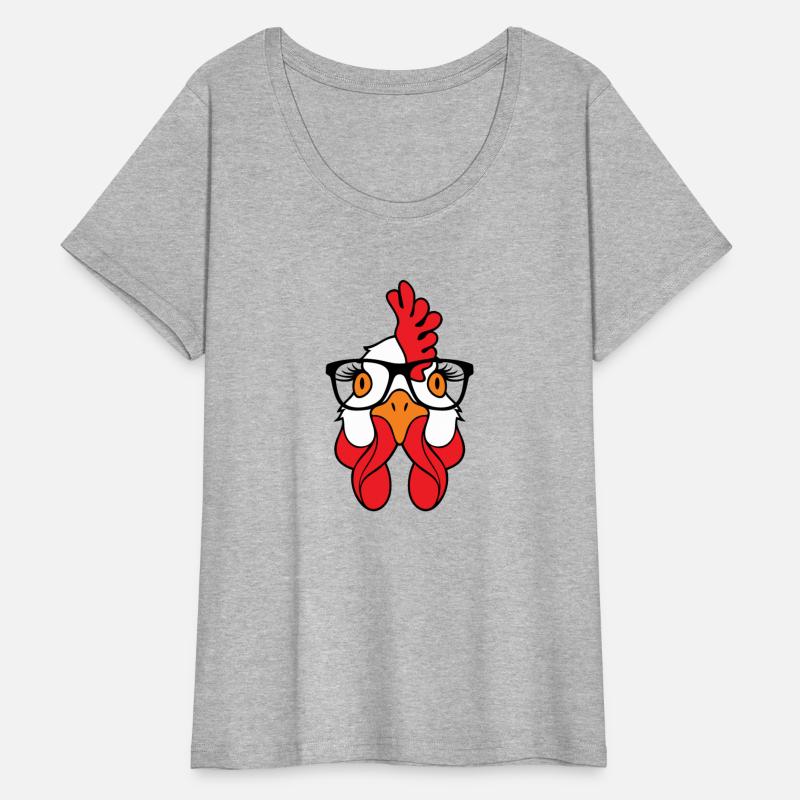 Chicken face with glasses