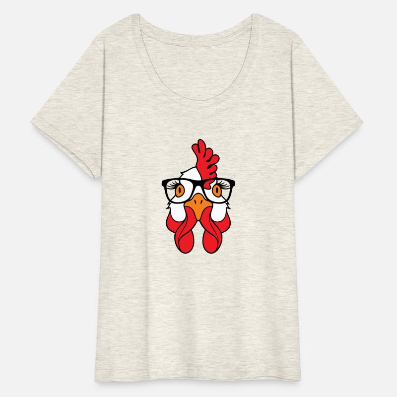 Chicken face with glasses
