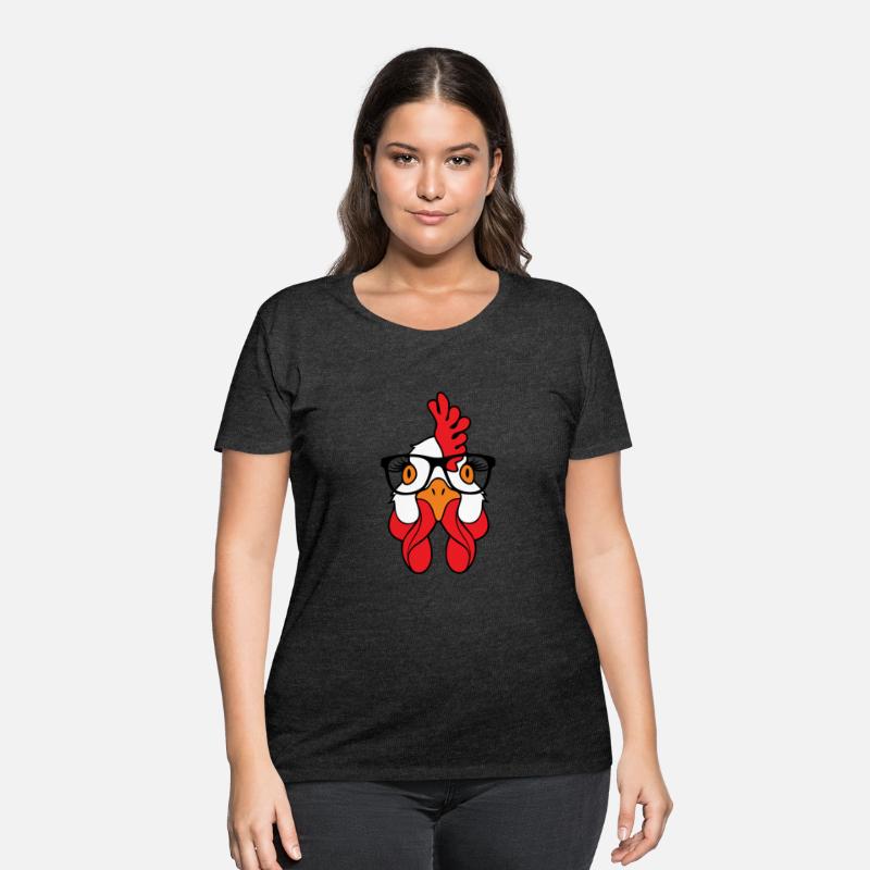 Chicken face with glasses