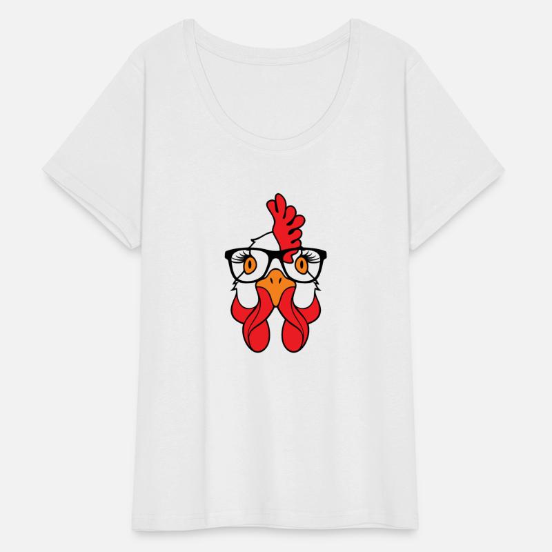 Chicken face with glasses