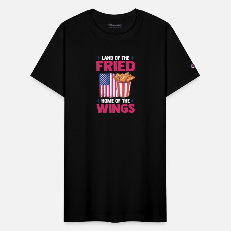Chicken Wings USA Flag - Land Of The Fried Wings