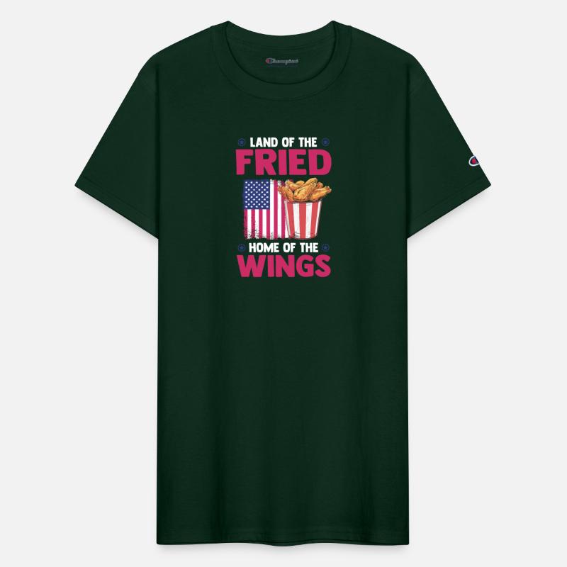 Chicken Wings USA Flag - Land Of The Fried Wings